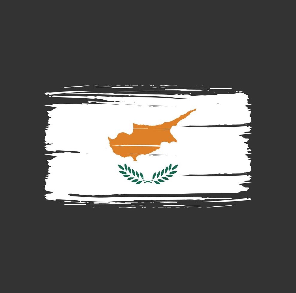 Cyprus flag brush stroke. National flag vector