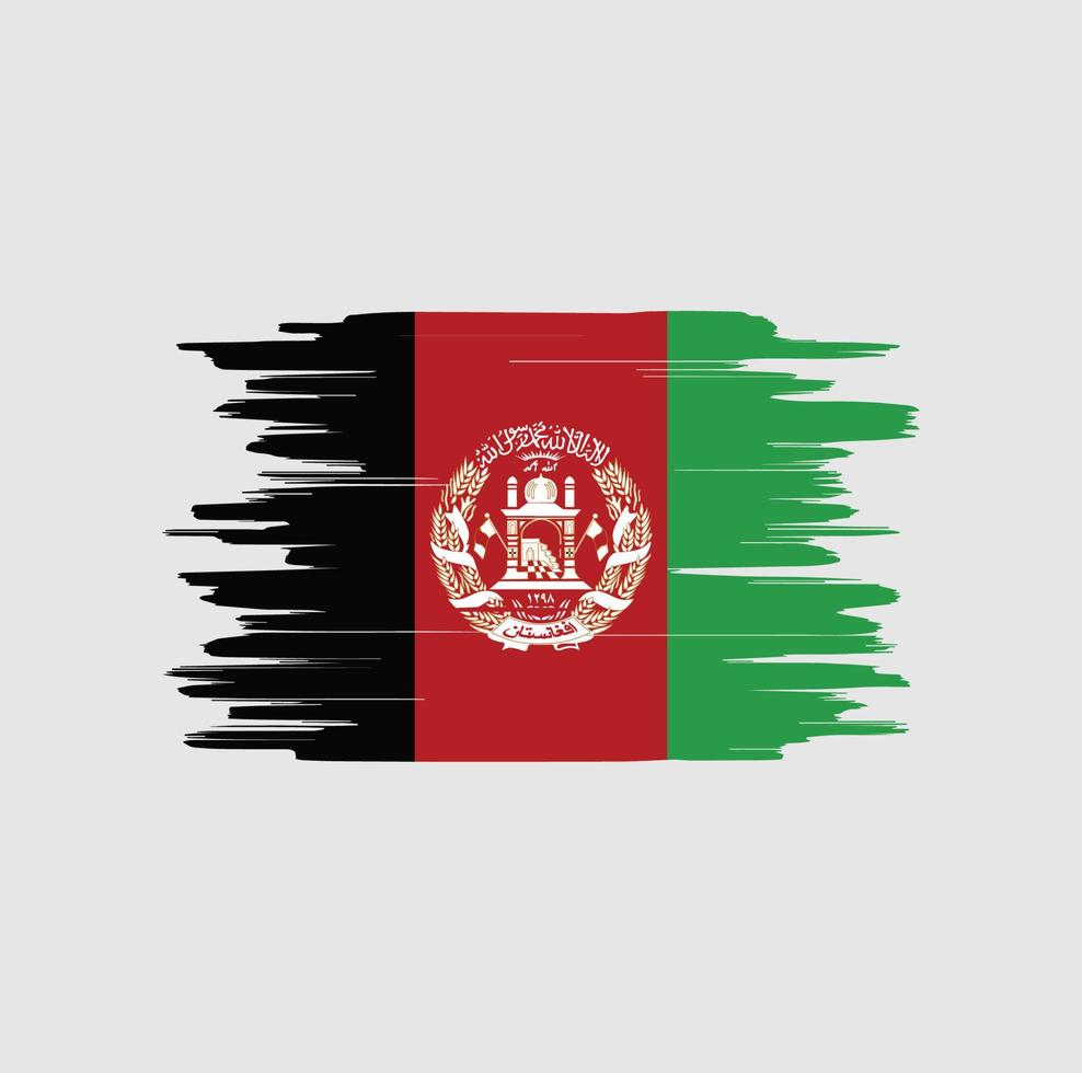Afghanistan flag brush strokes vector