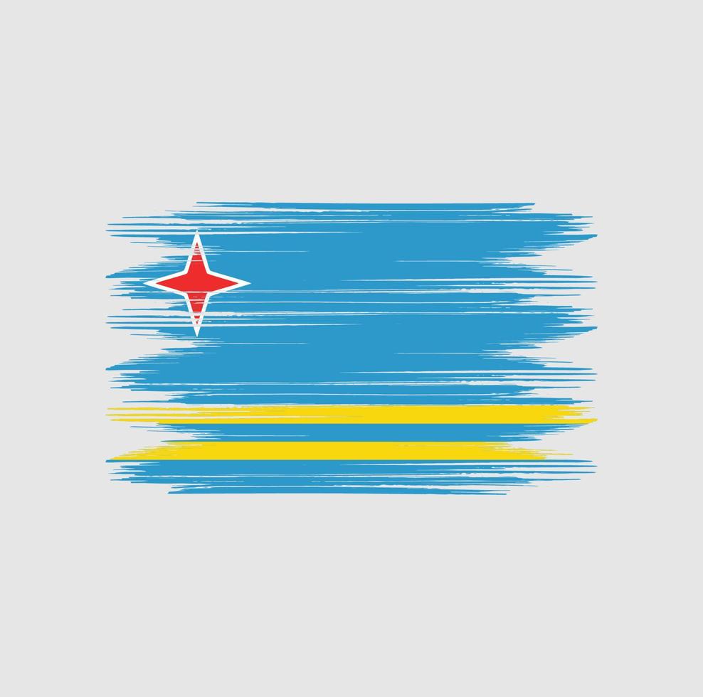 Aruba Flag Brush vector