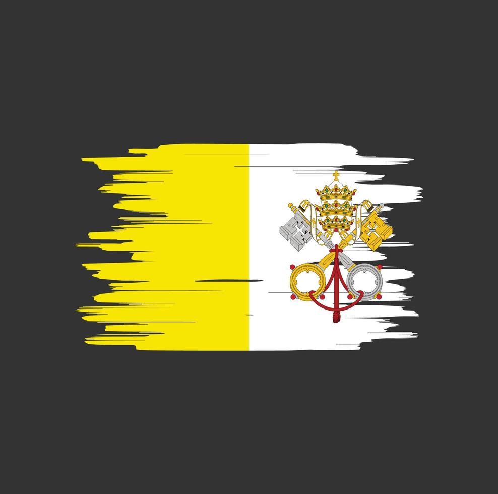 Vatican Flag Brush Strokes vector