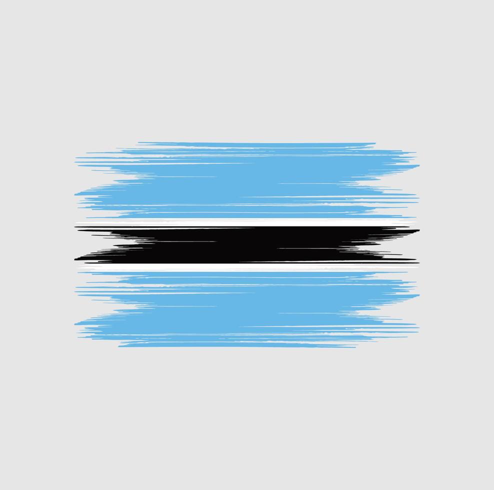Botswana Flag Brush vector