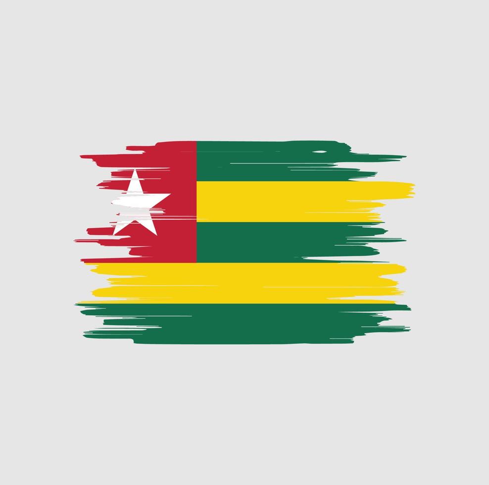 Togo flag brush strokes vector