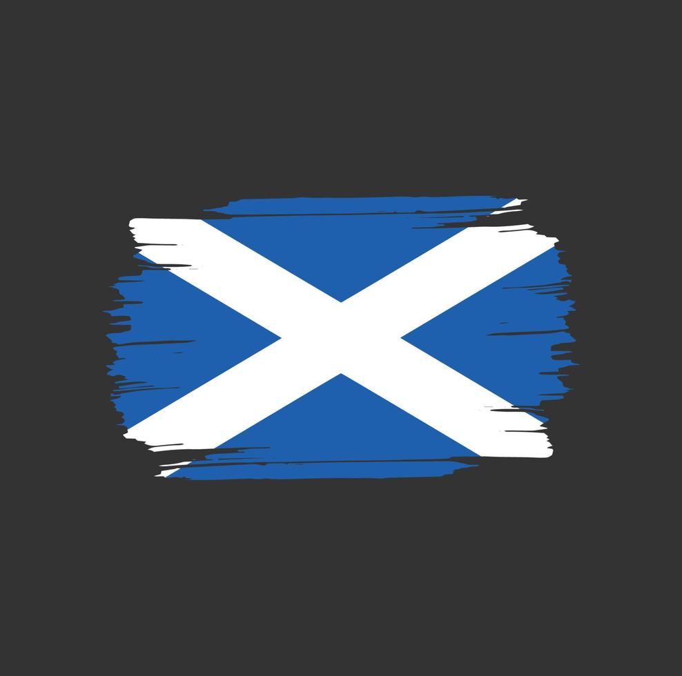 trazos de pincel de bandera de escocia. bandera nacional del país vector
