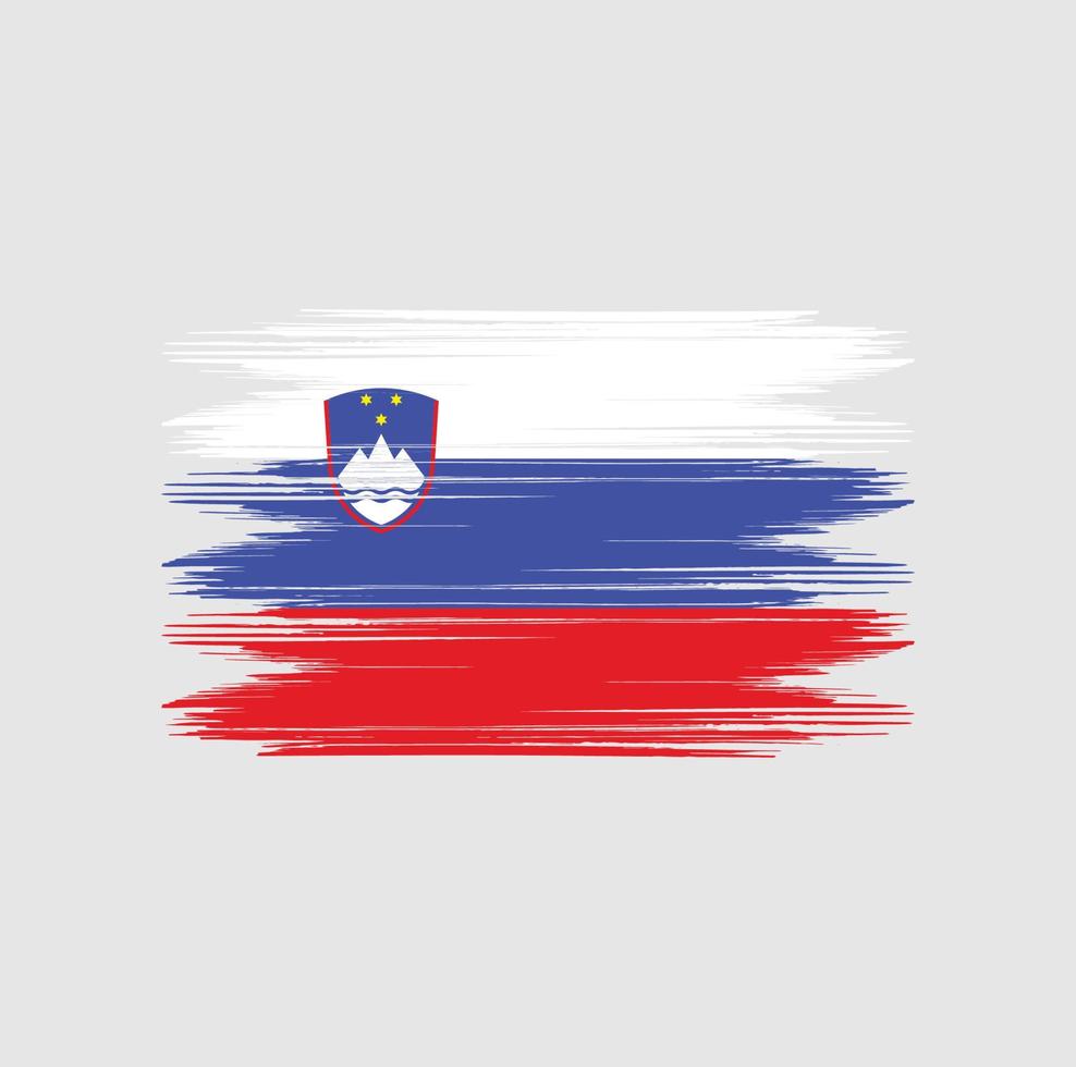 Slovenia Flag Brush vector