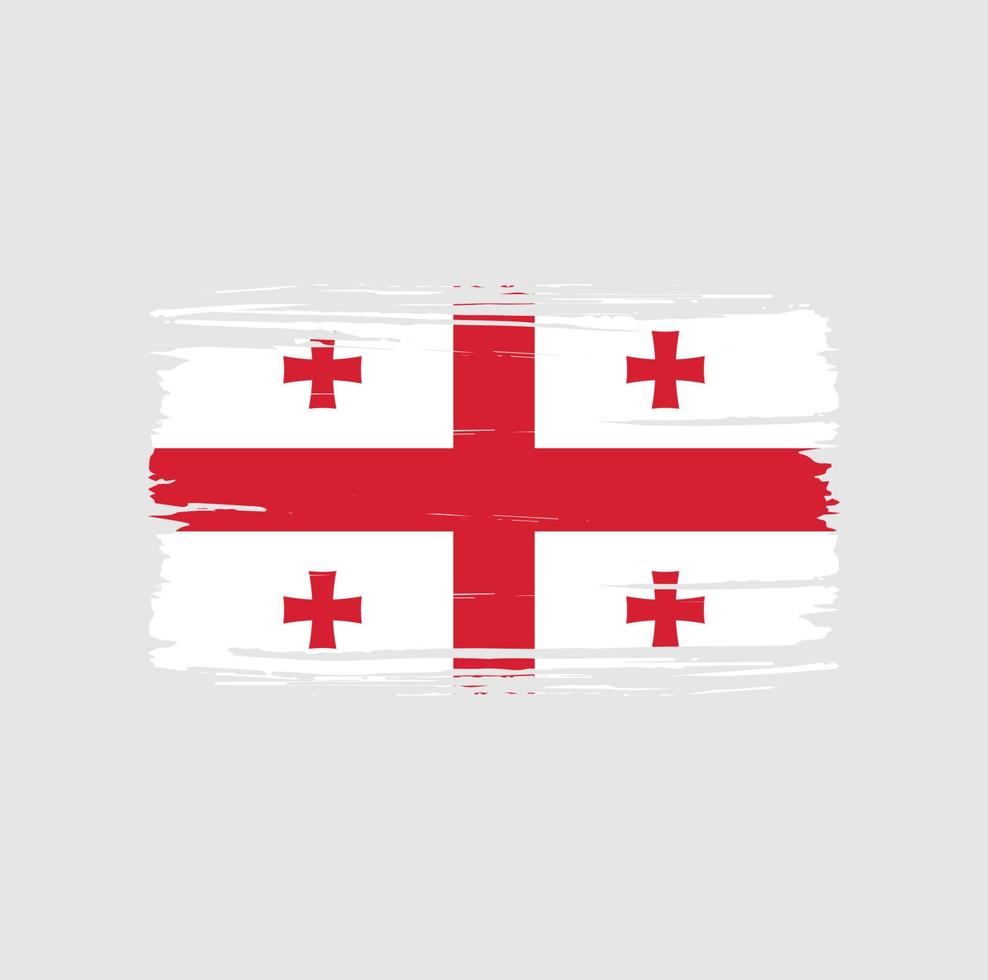 Georgia flag brush stroke. National flag vector
