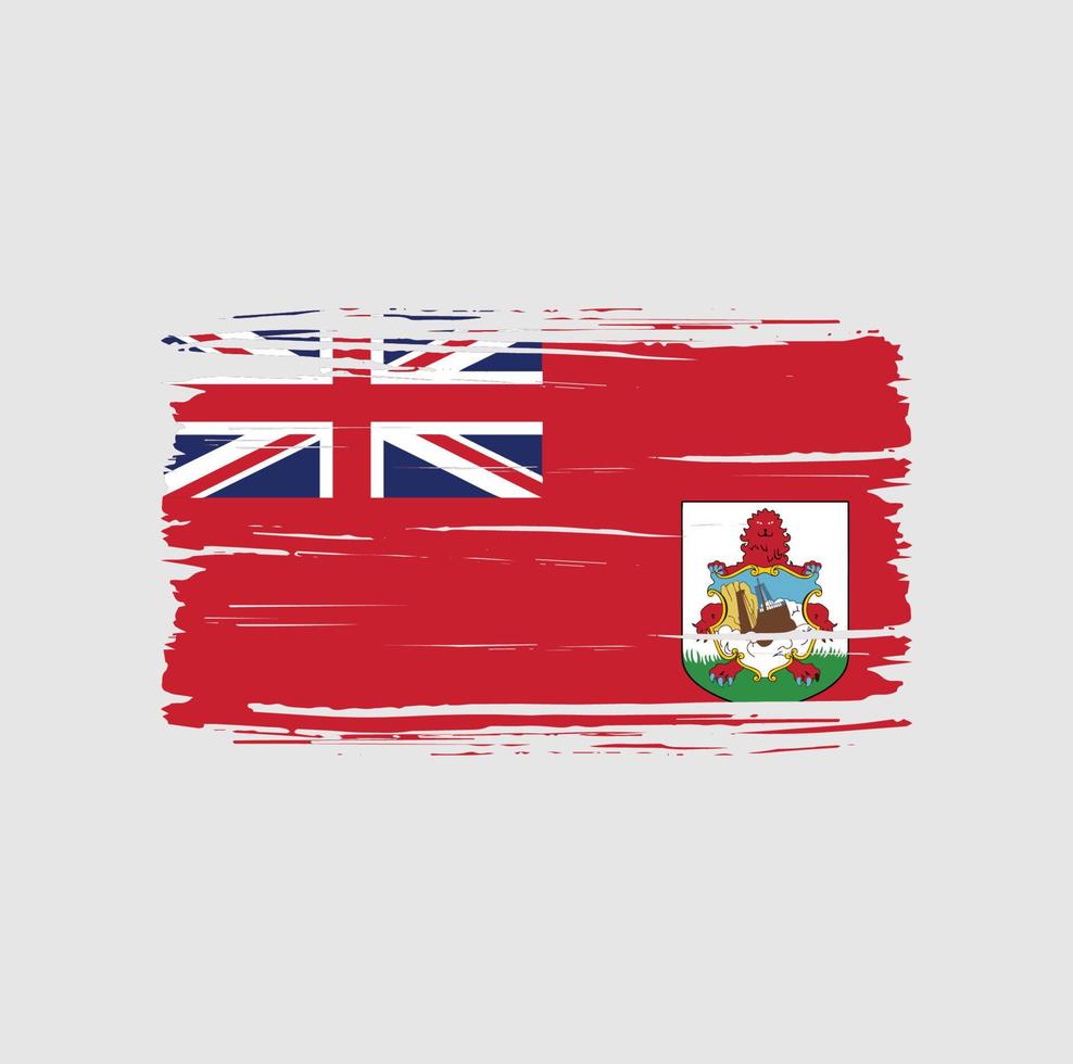 trazo de pincel de la bandera de Bermudas. bandera nacional vector
