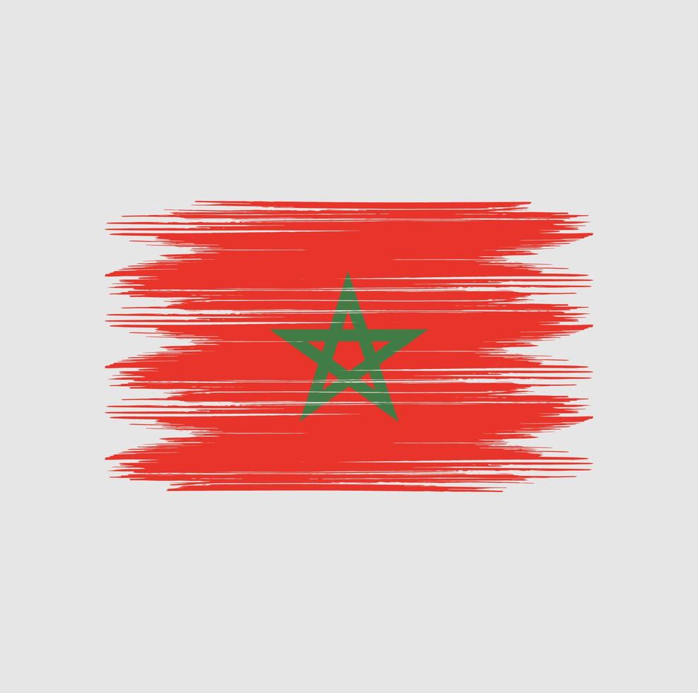 cepillo de la bandera de marruecos vector