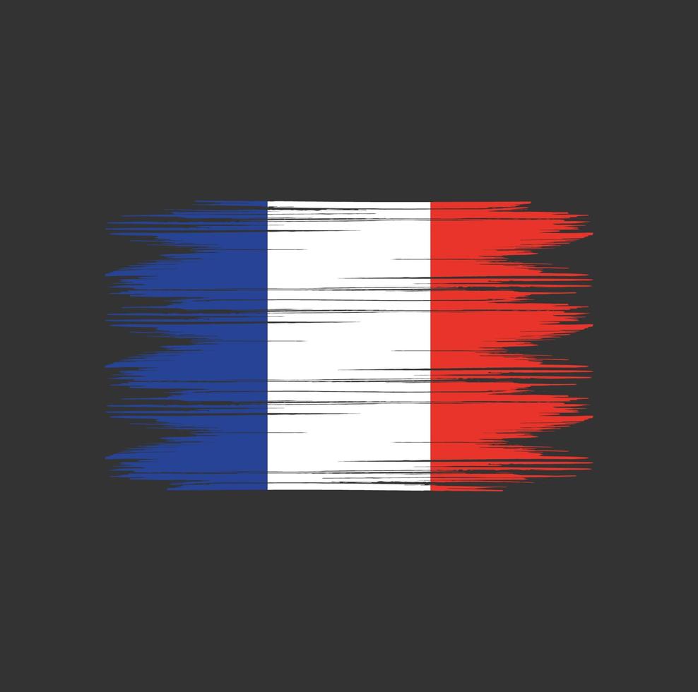 cepillo de bandera de francia vector