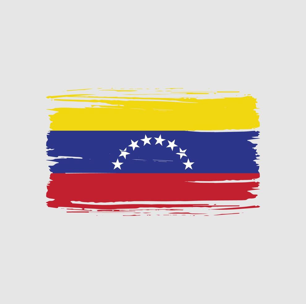 trazo de pincel de bandera de venezuela. bandera nacional vector