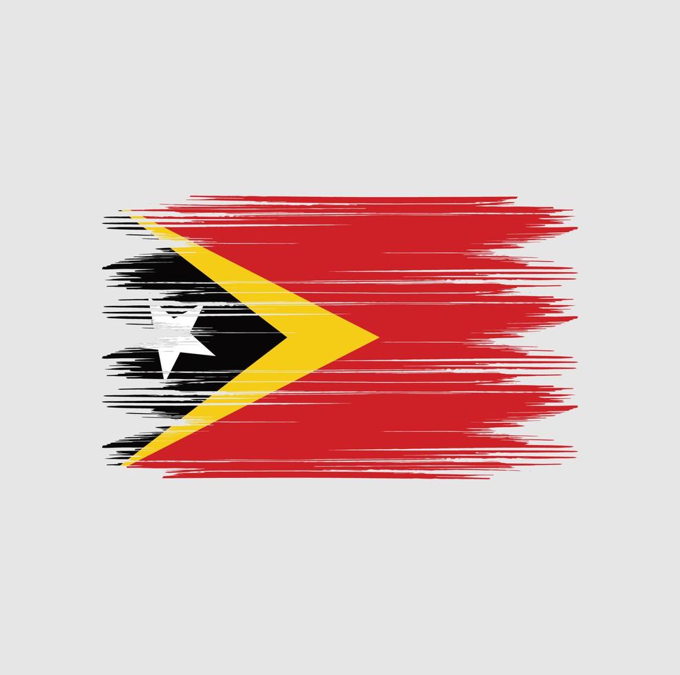 cepillo de la bandera de timor leste vector