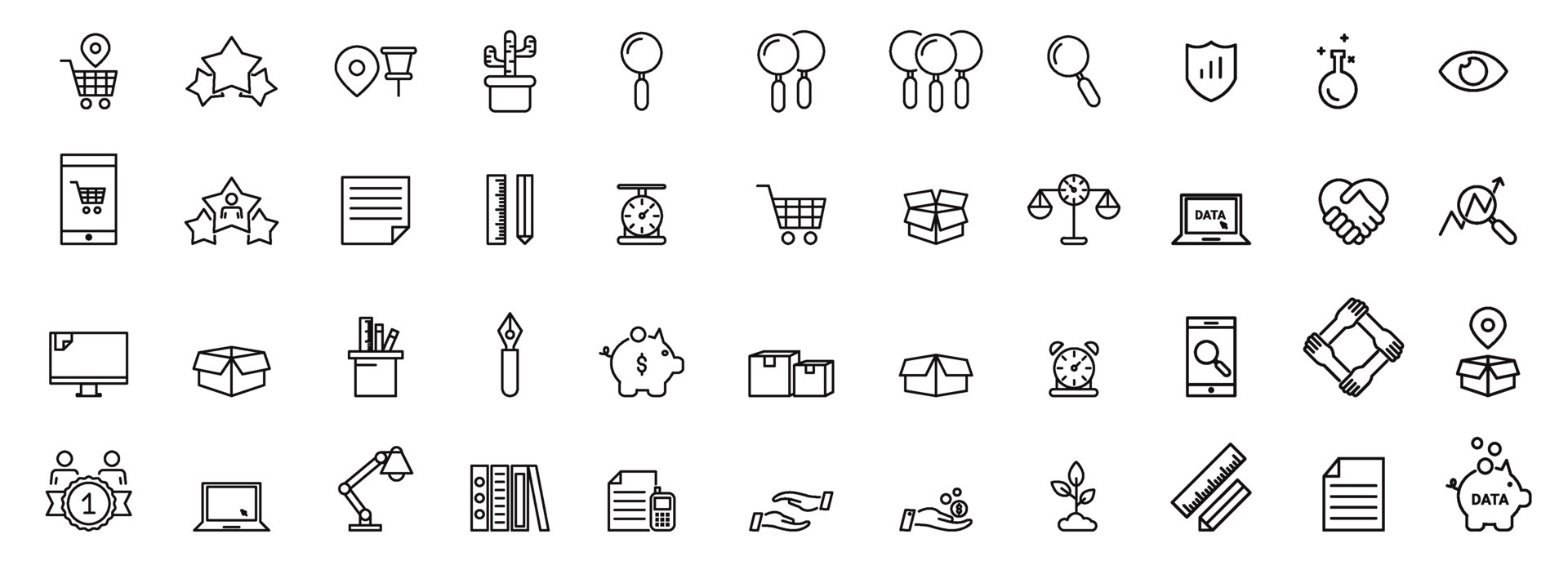 Business Office Workplace Vector Line Icons 6078528 Vector Art at Vecteezy