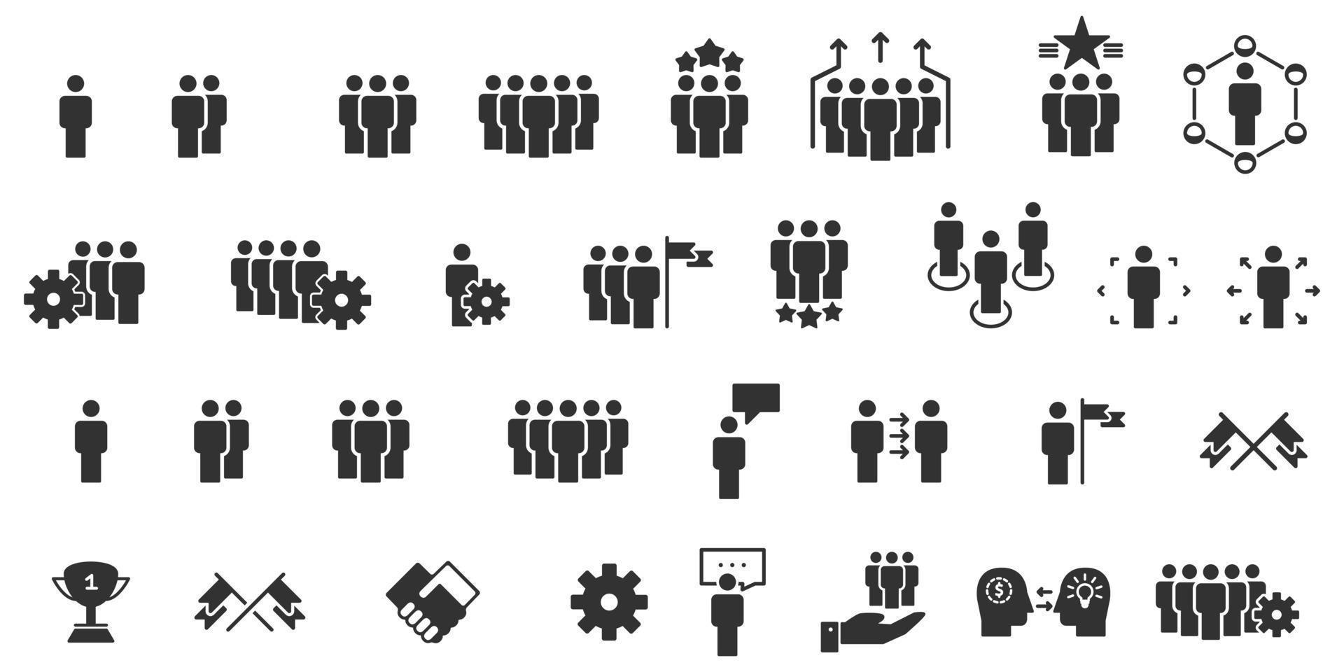 People Icons  work group Team Vector