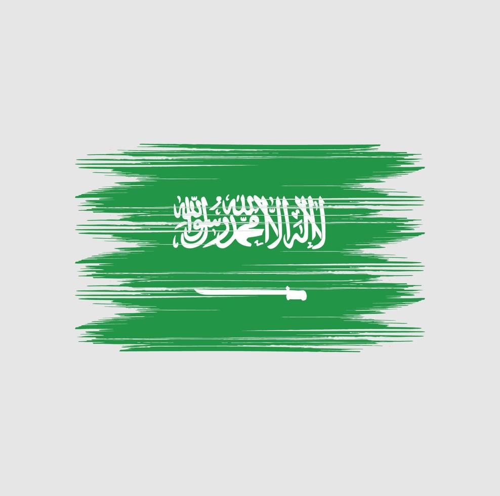 cepillo de bandera de arabia saudita vector