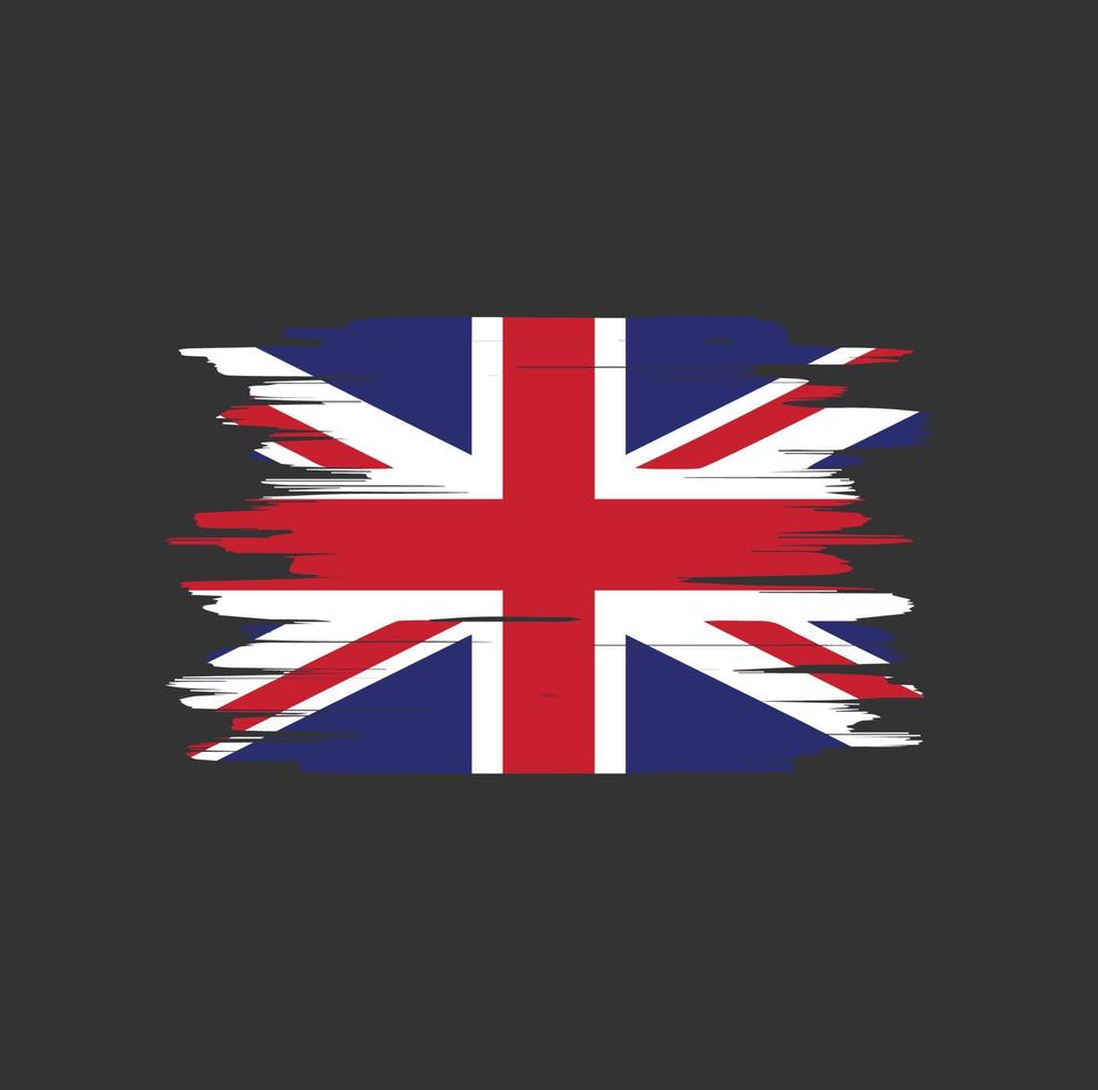 United Kingdom flag brush strokes vector