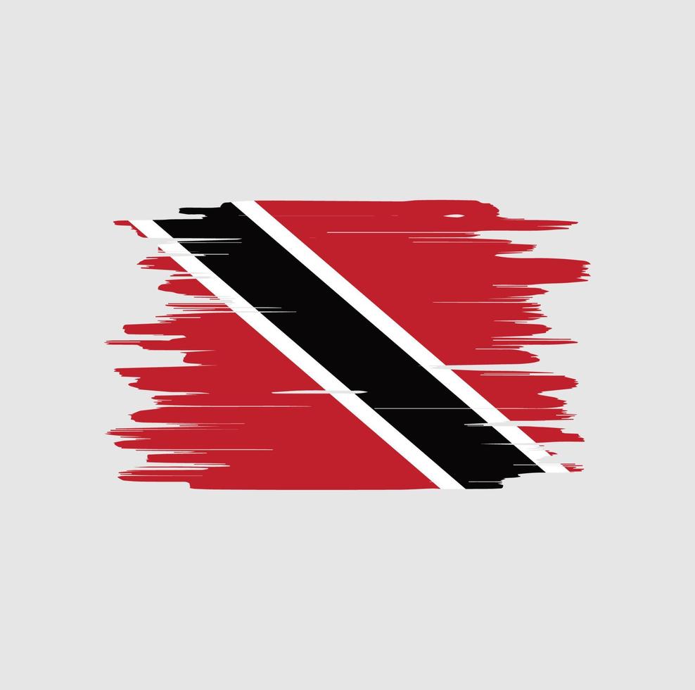 trazos de pincel de bandera de trinidad y tobago vector
