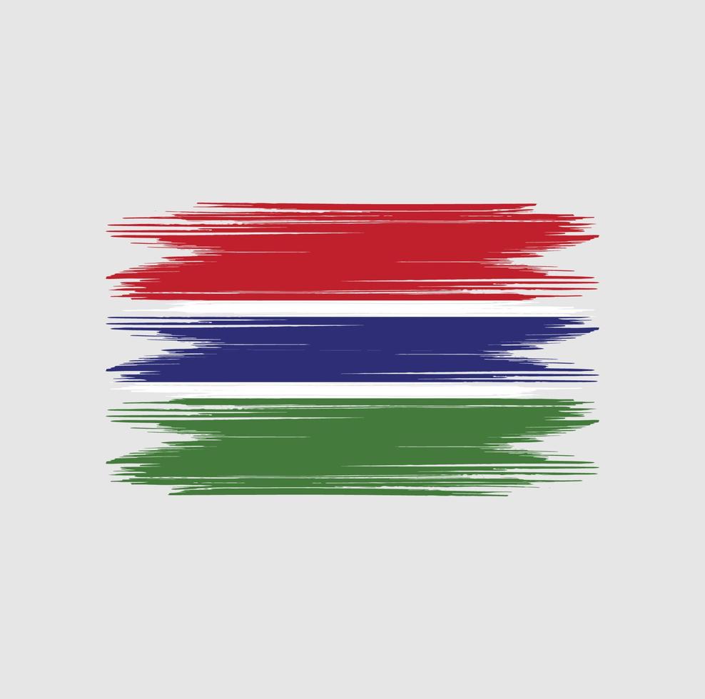 pincel de bandera de gambia vector