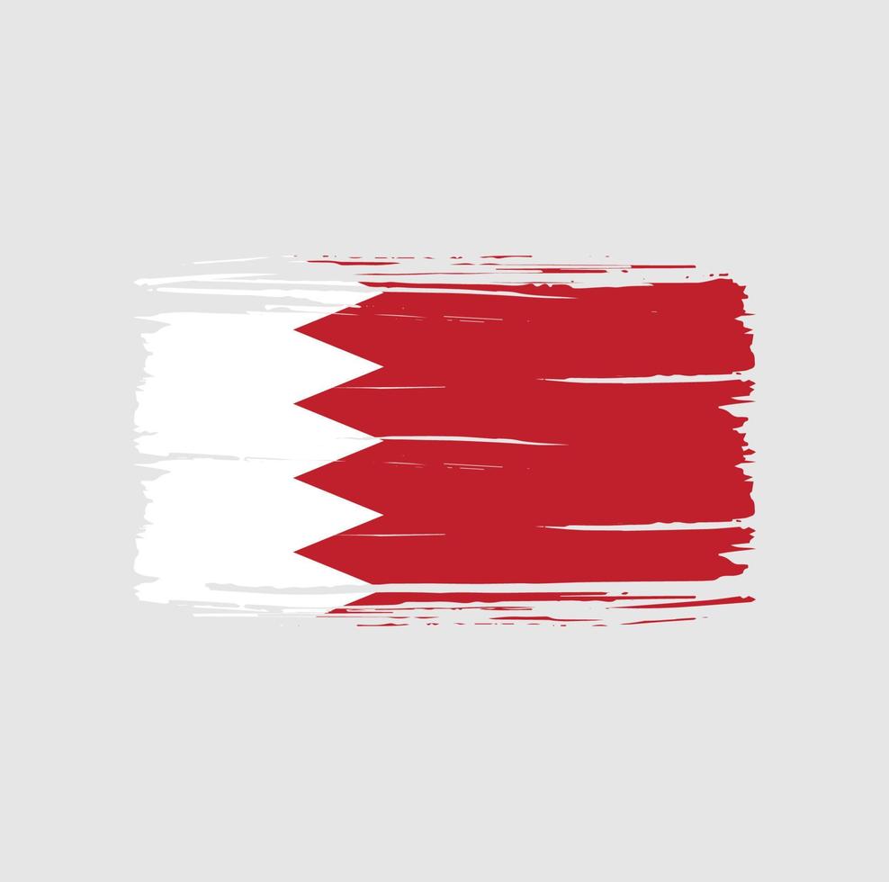 Bahrain flag brush stroke. National flag vector