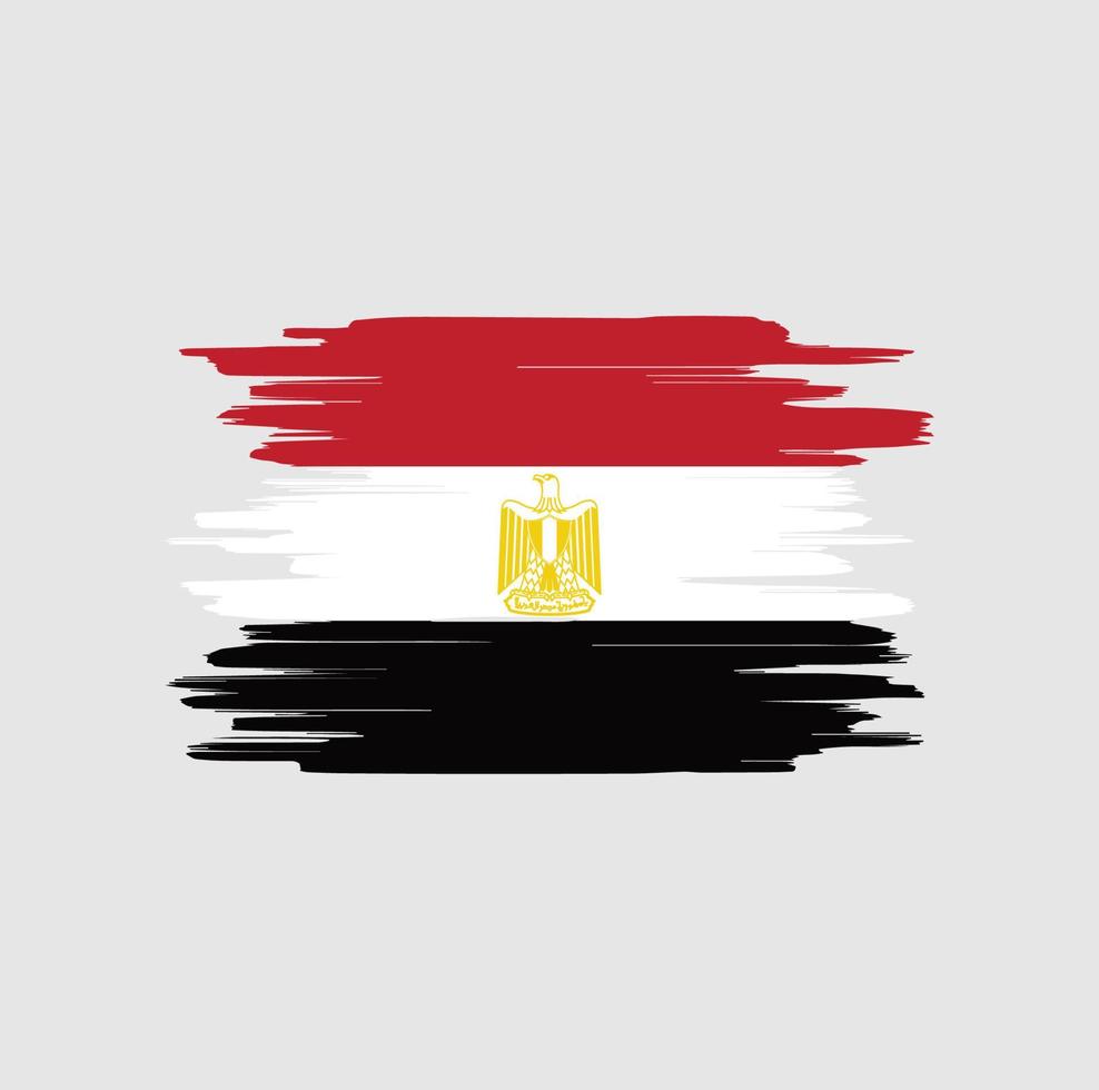 trazos de pincel de bandera de egipto vector