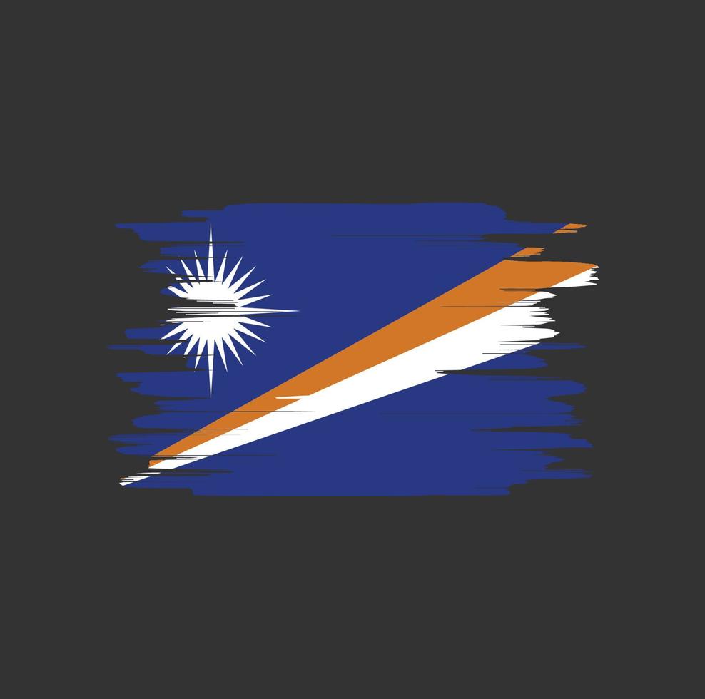 trazos de pincel de bandera de las islas marshall vector