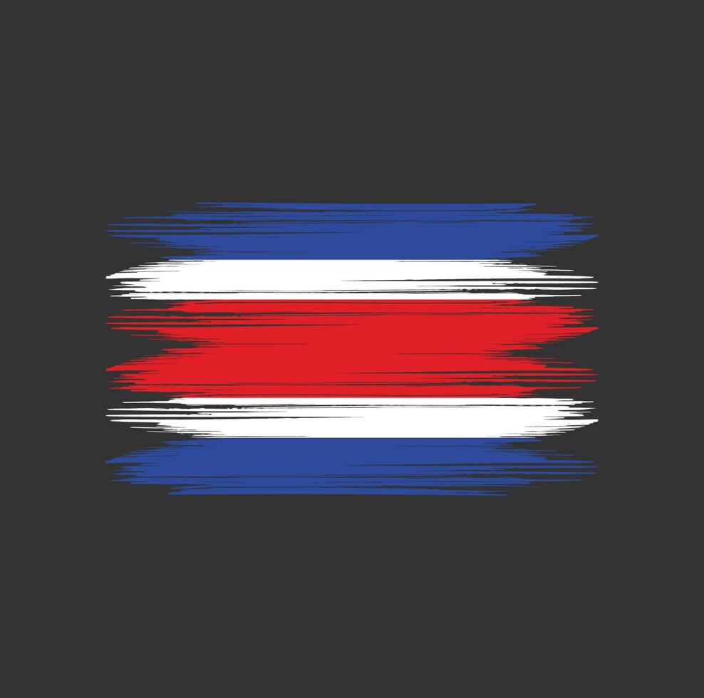 Costa Rica Flag Brush vector