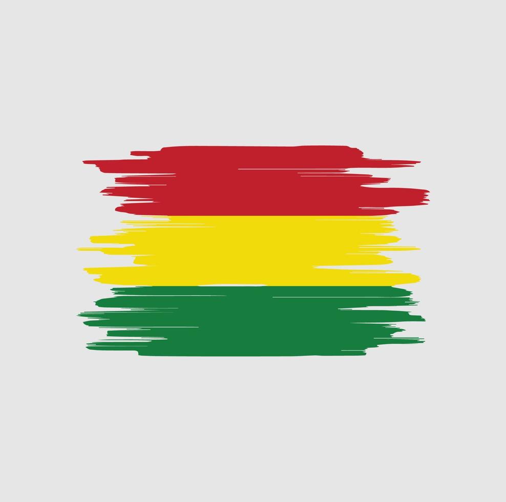 Bolivia flag brush strokes vector