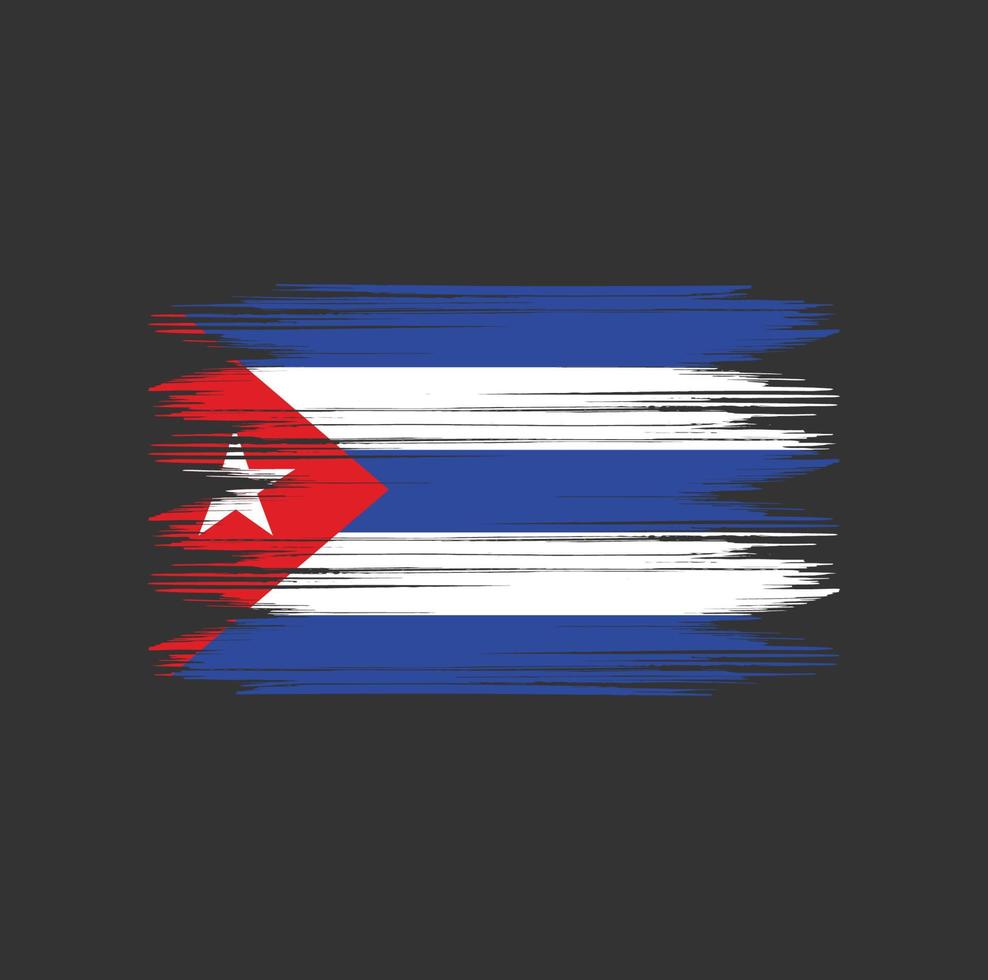 Cuba Flag Brush vector