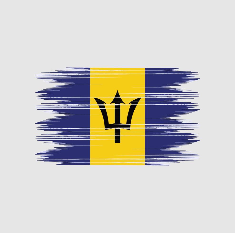 Barbados Flag Brush vector
