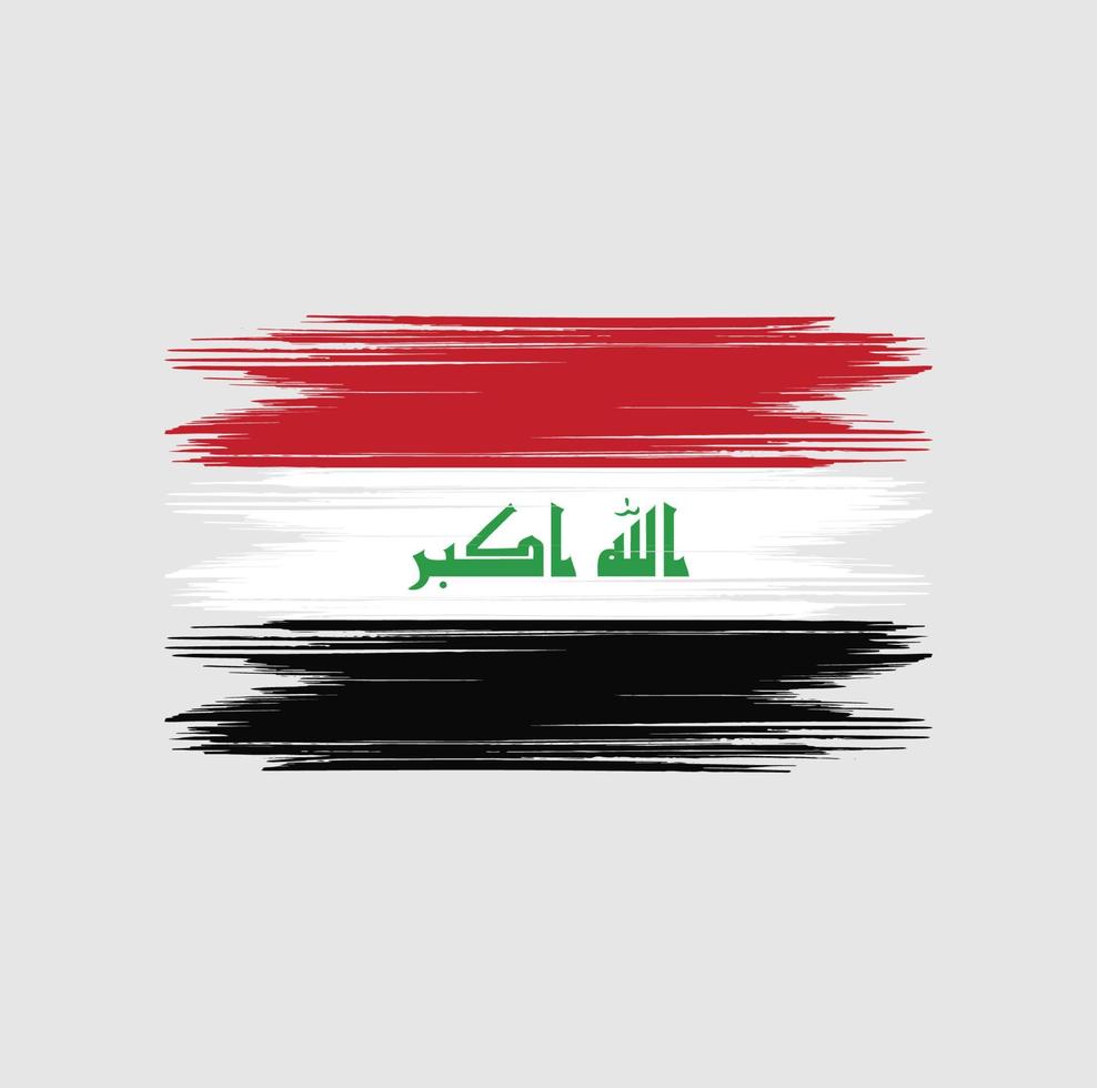 Iraq Flag Brush vector