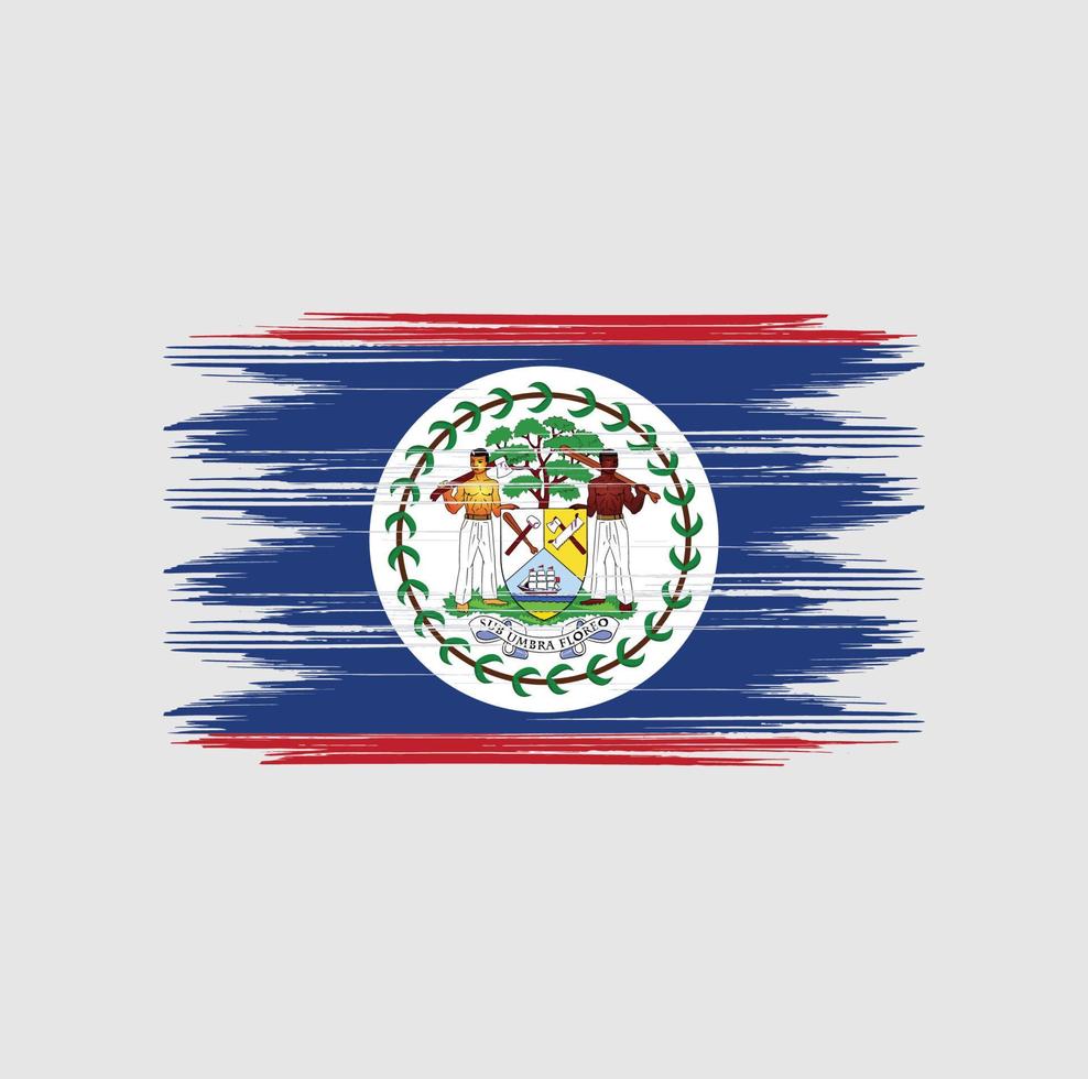 cepillo de bandera de belice vector