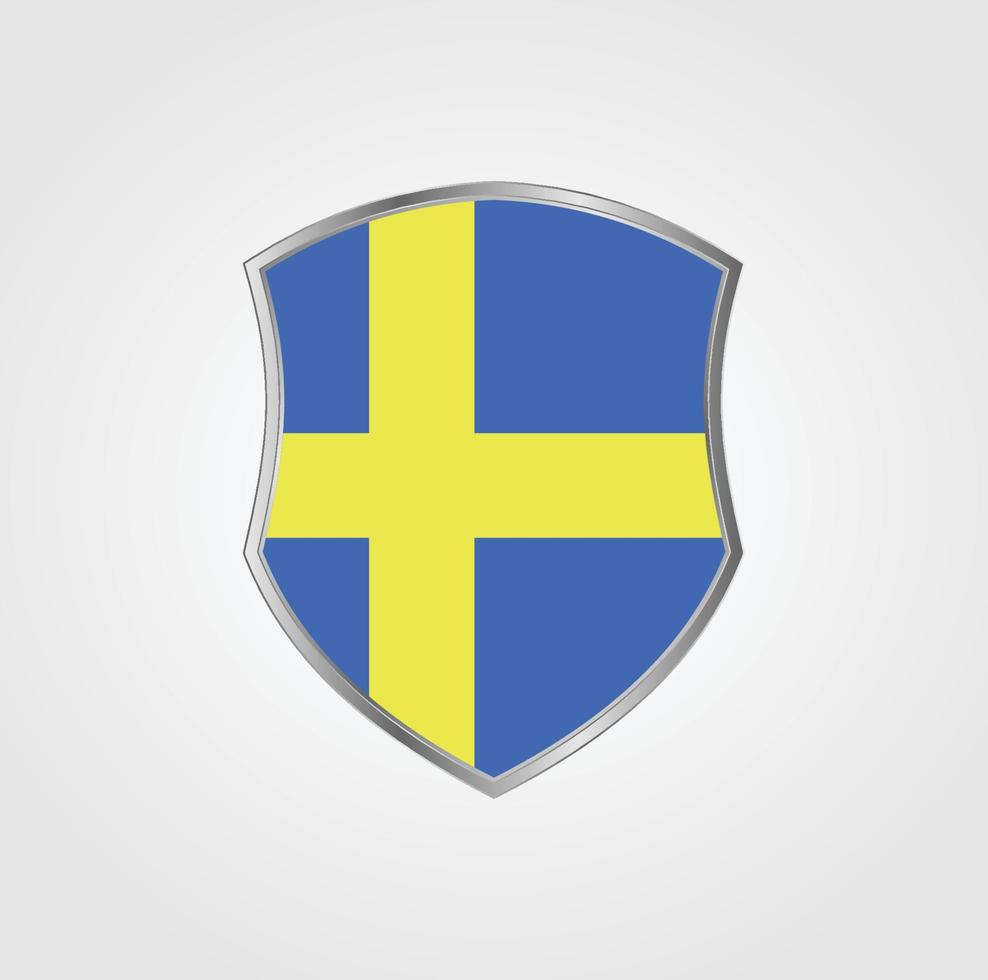 diseño de la bandera de suecia vector