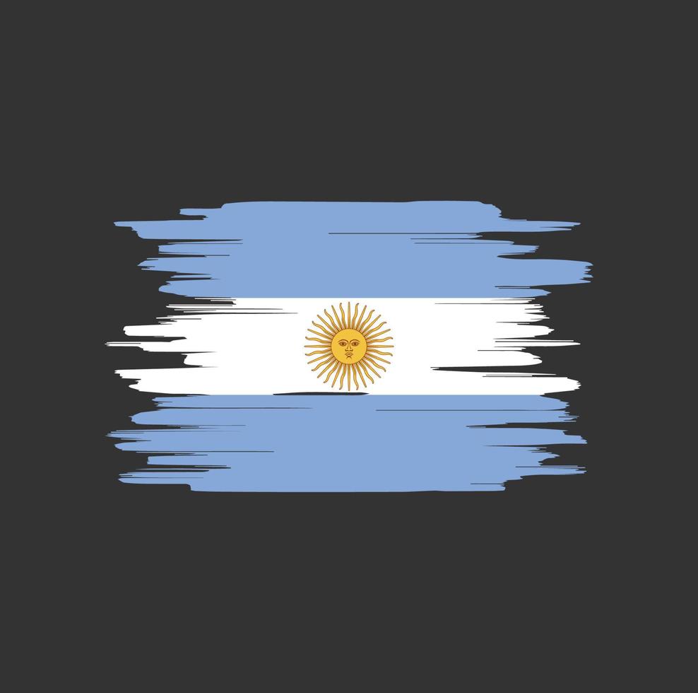 Argentina flag brush strokes vector