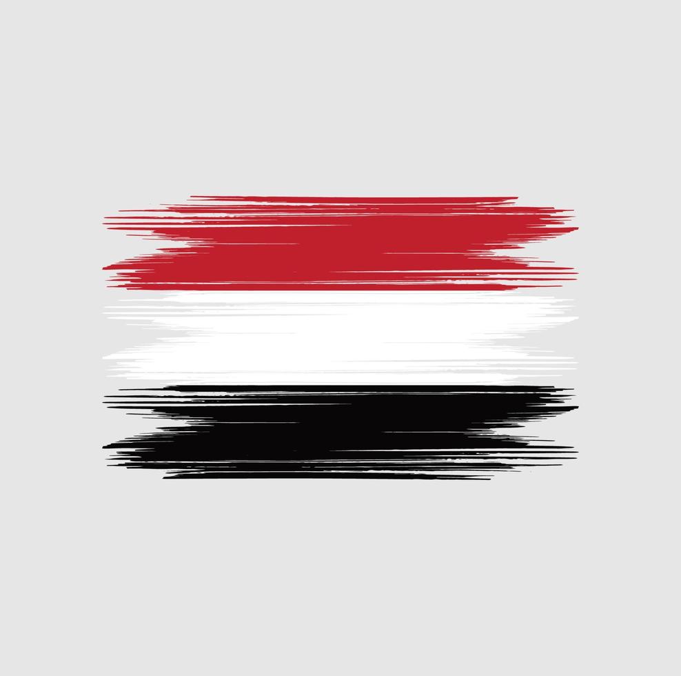 Yemen Flag Brush vector