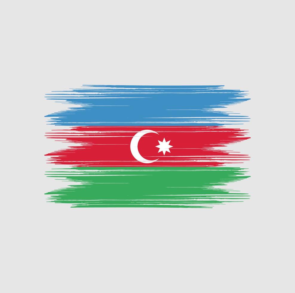 Azerbaijan Flag Brush vector