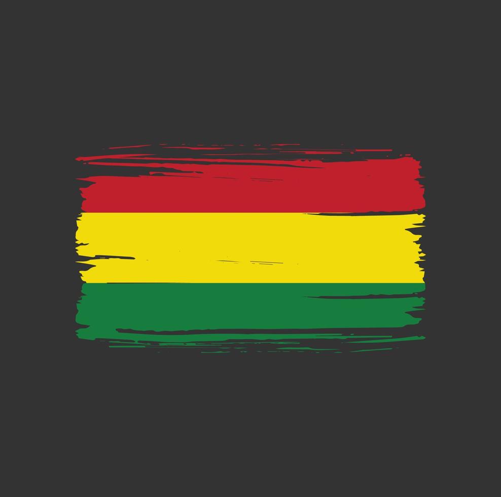 Bolivia flag brush stroke. National flag vector