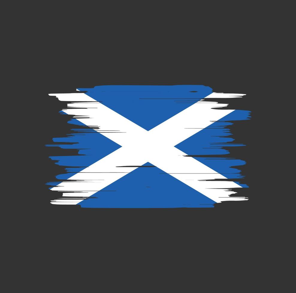 Scotland flag brush strokes vector