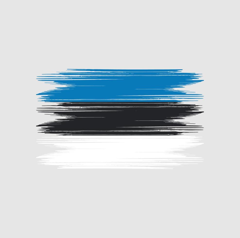 Estonia Flag Brush vector
