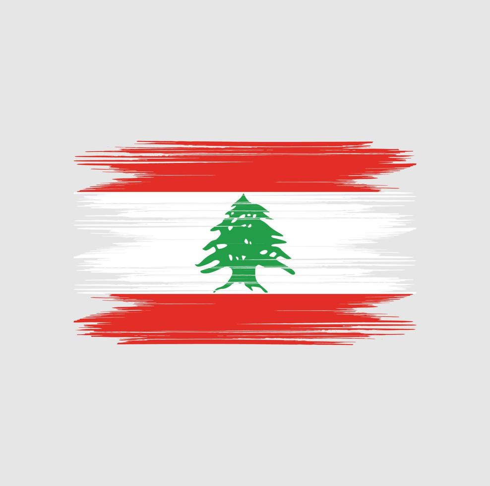 Lebanon Flag Brush vector