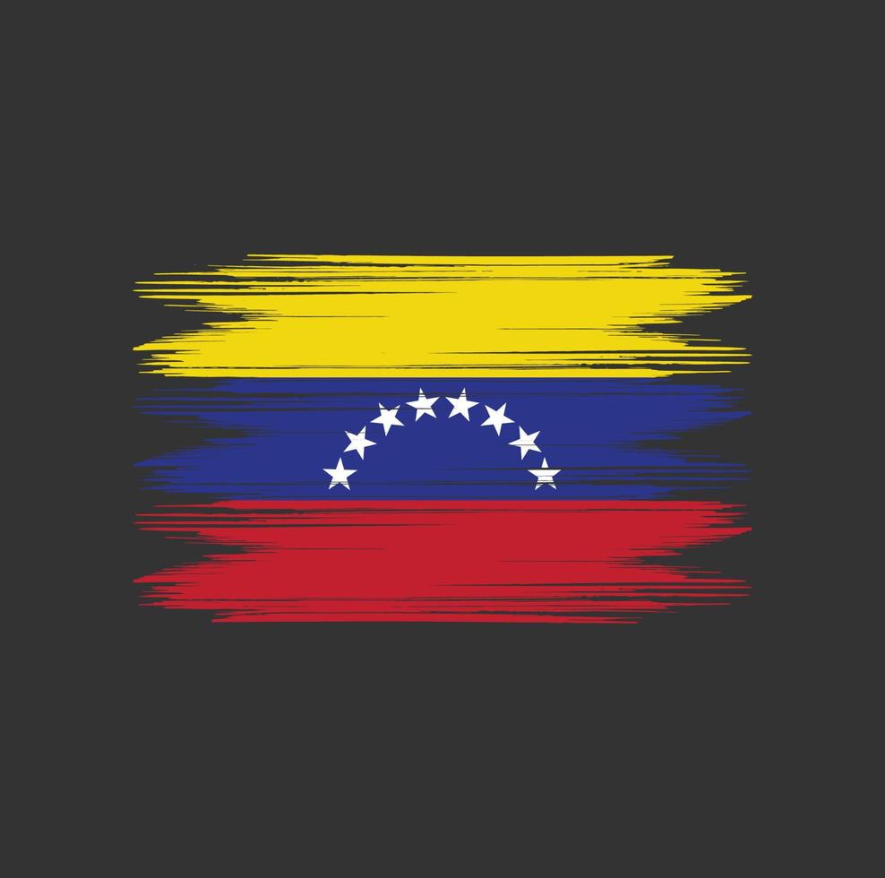 cepillo de bandera de venezuela vector