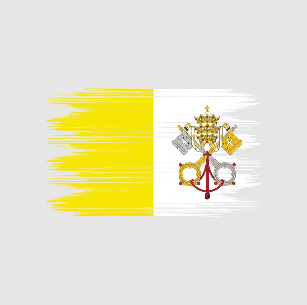 cepillo de la bandera del vaticano vector