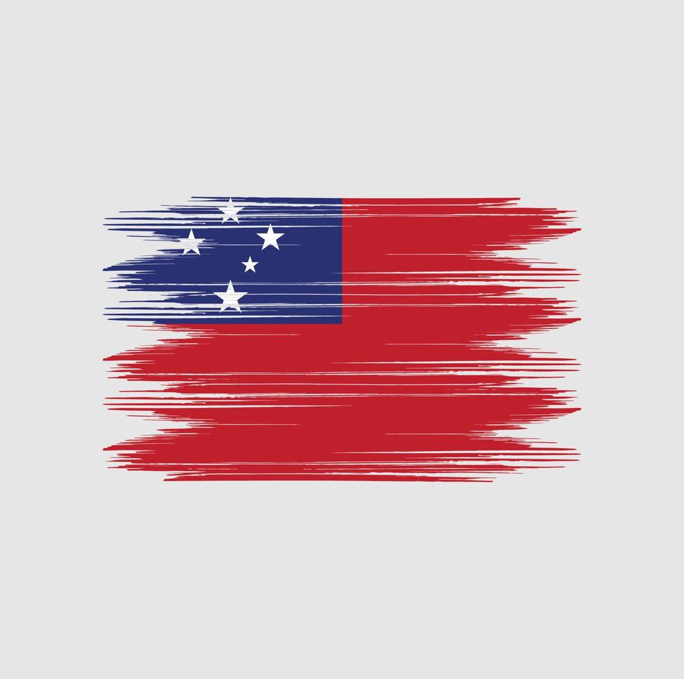 Samoa Flag Brush vector