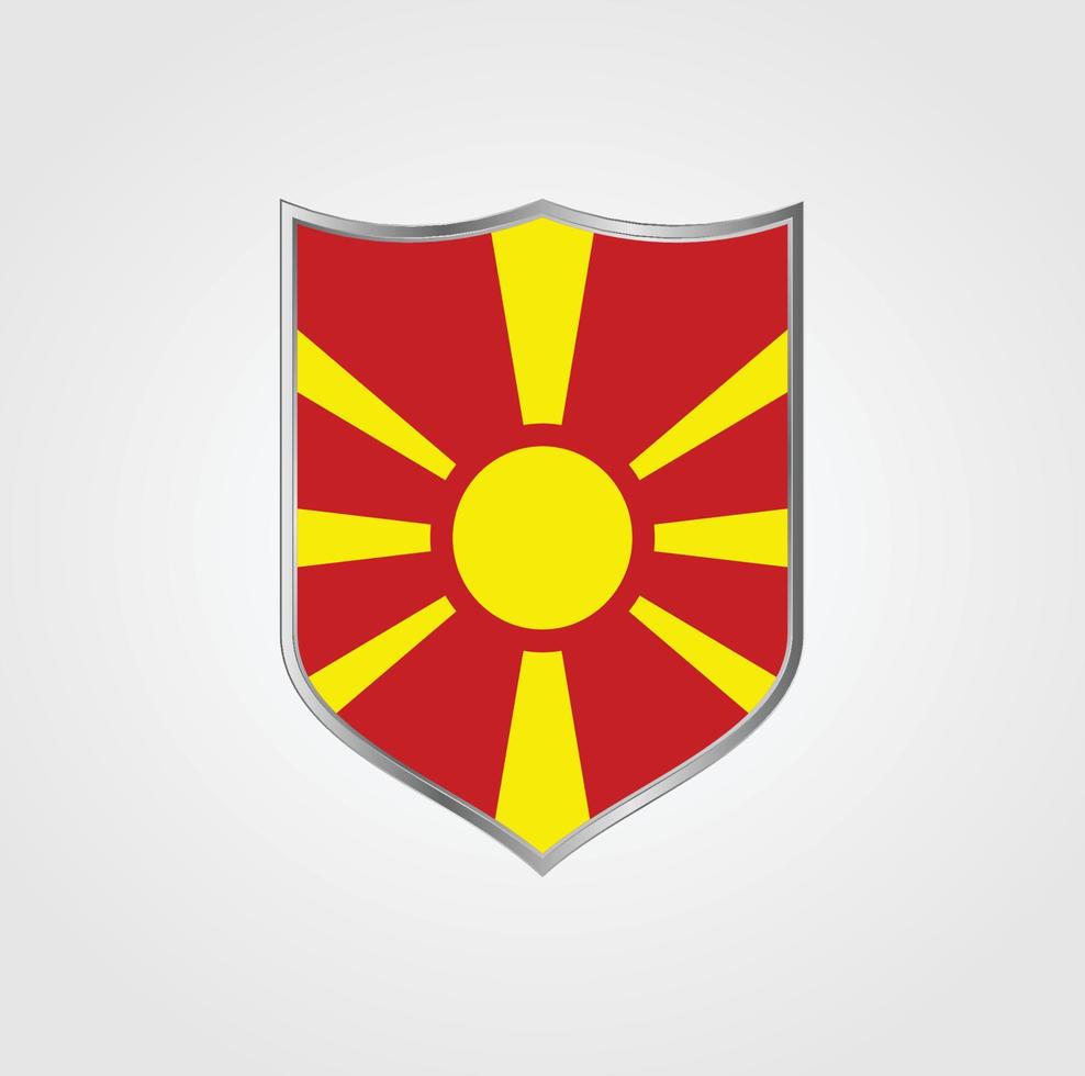 diseño de la bandera de macedonia del norte vector