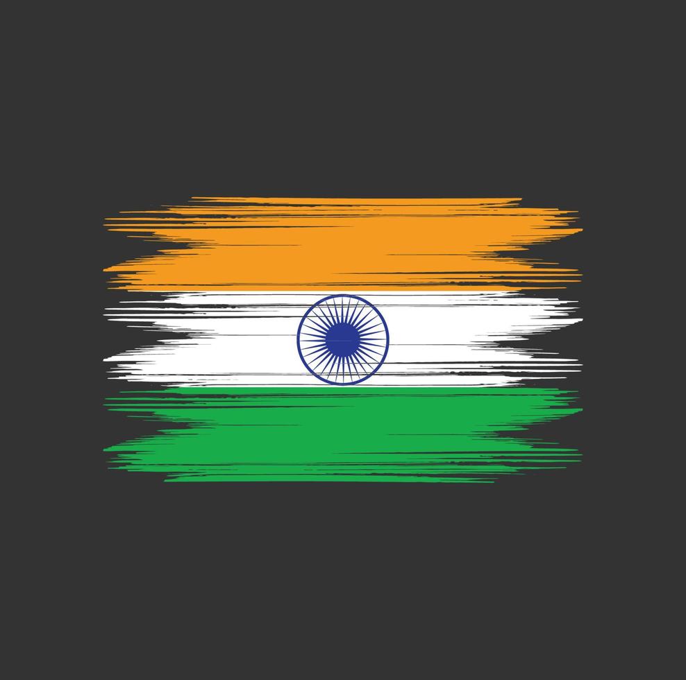 India Flag Brush vector