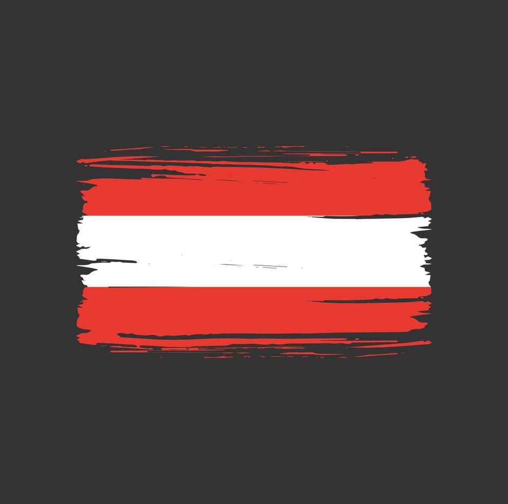 Austria flag brush stroke. National flag vector