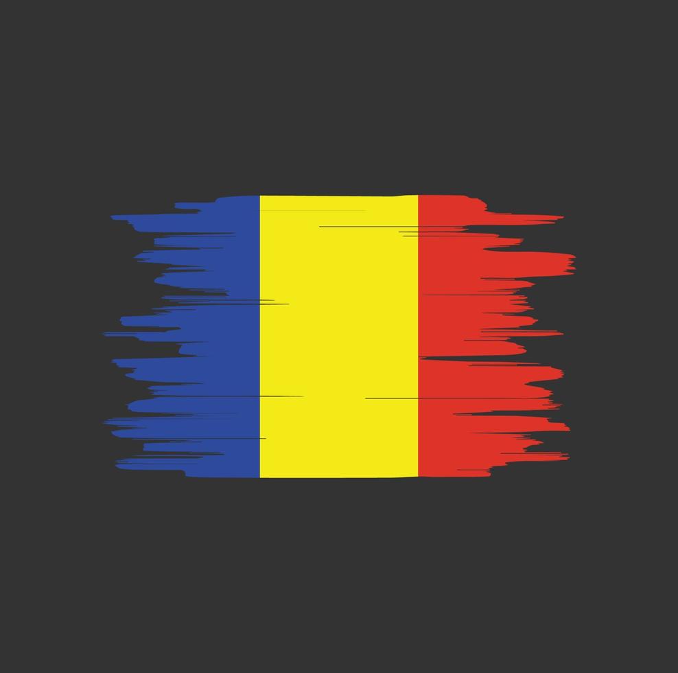 Romania flag brush strokes vector