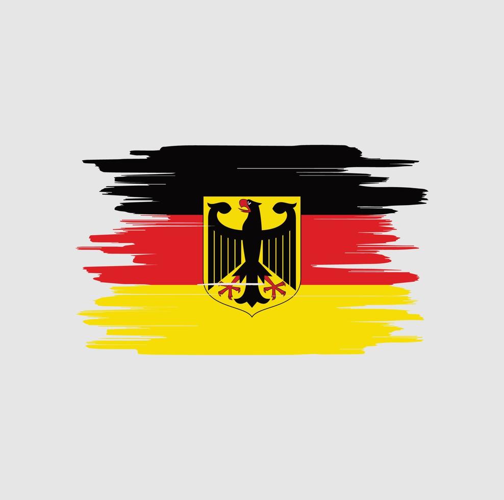 trazos de pincel de bandera de alemania vector