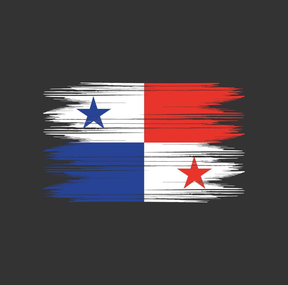 Panama Flag Brush vector