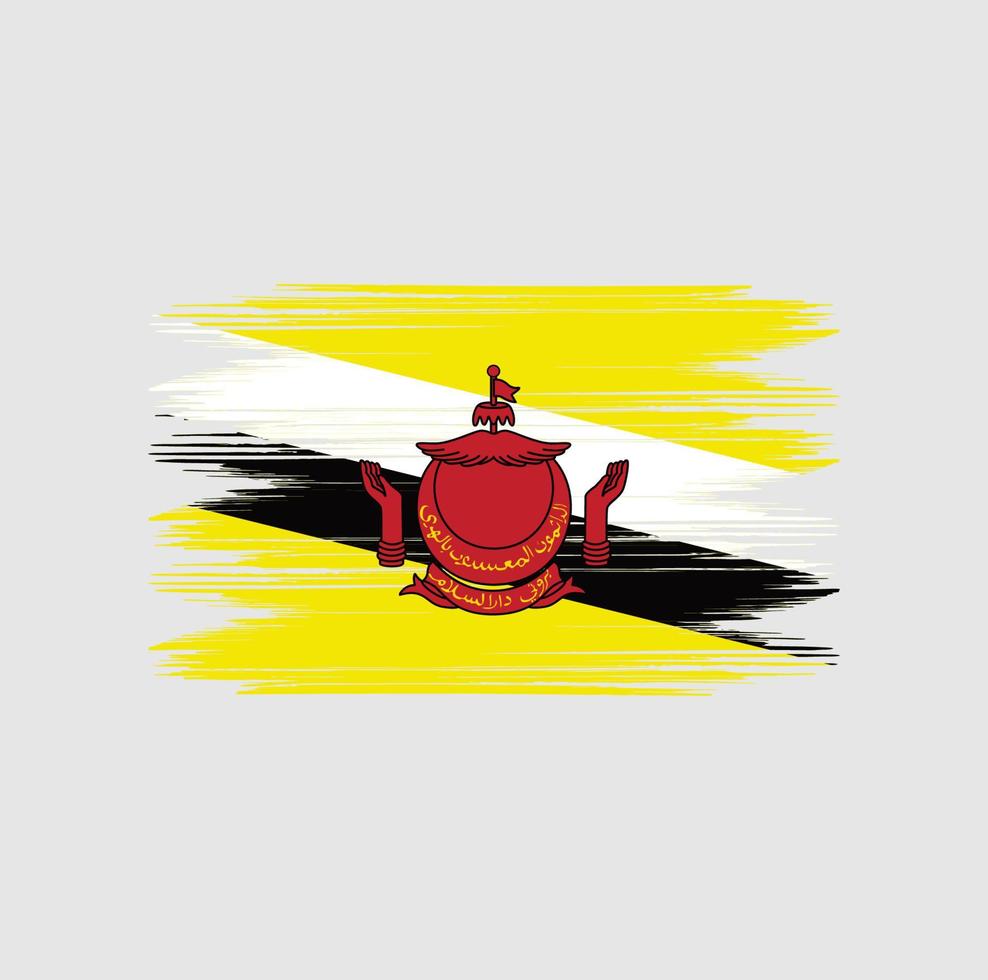 Brunei Flag Brush vector