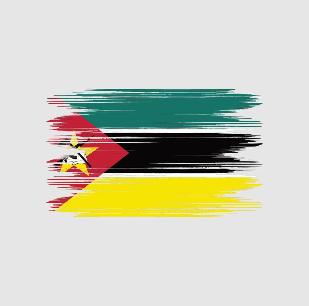 Mozambique Flag Brush vector