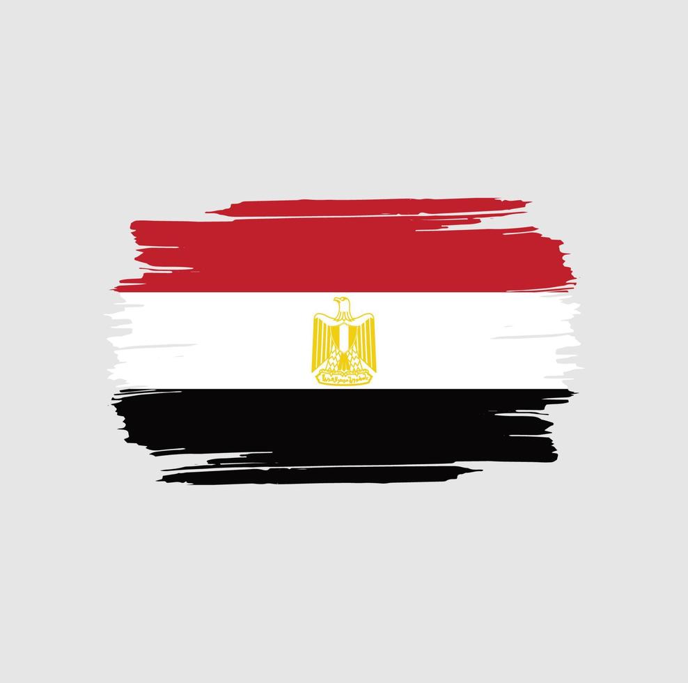 Egypt Flag Brush Strokes. National Country Flag vector