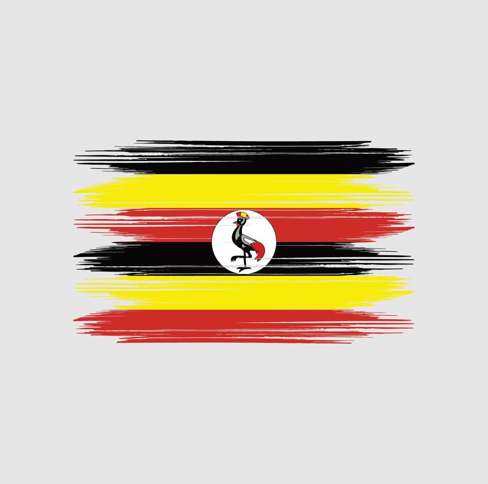 Uganda Flag Brush vector